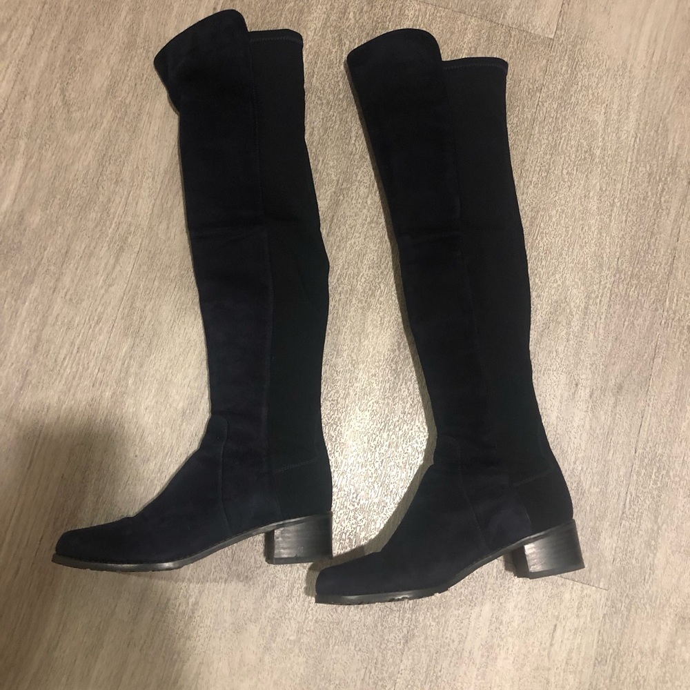 Stuart Weizman dark blue/black Over-the-Knee Boots sz 36
